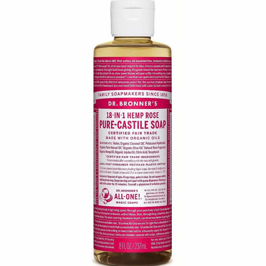 Gang Dr. Bronner's | Reinkastilische Flussigseife Rose