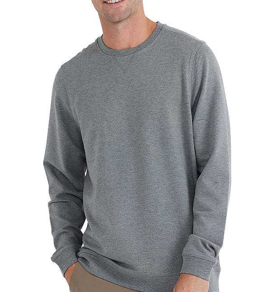 Herren Free Fly Apparel Pullover & Hoodies | Bamboo Heritage Fleece Crew Fur Herren Heather Graphit