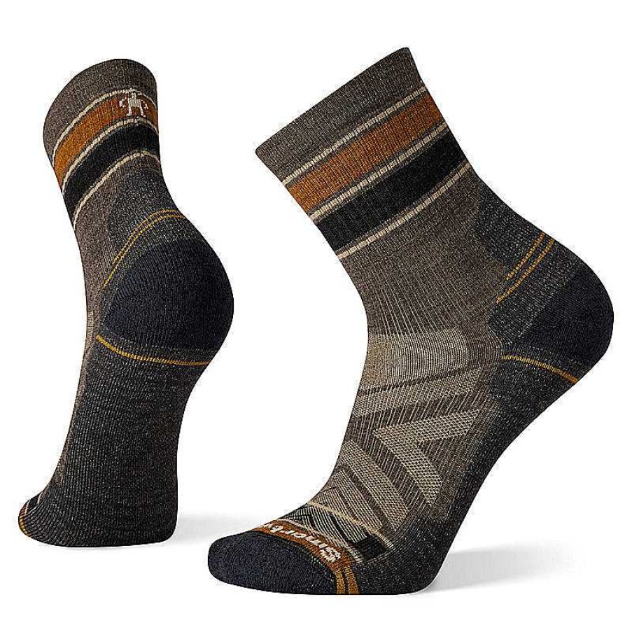 Herren Smartwool Socken | Hike Light Cushion Gestreifte Mittelsocken Fur Herren