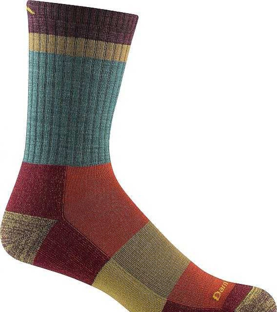 Herren Darn Tough Socken | Heady Stripe Micro Crew Light Cushion Socken Fur Herren Blaugrun