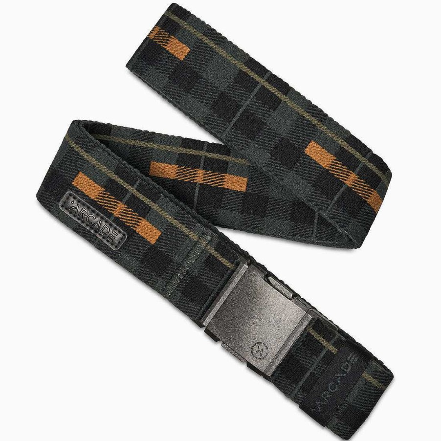 Herren Arcade Belts Gurtel | Karierter Standardgurtel Jalapeno Schwarz