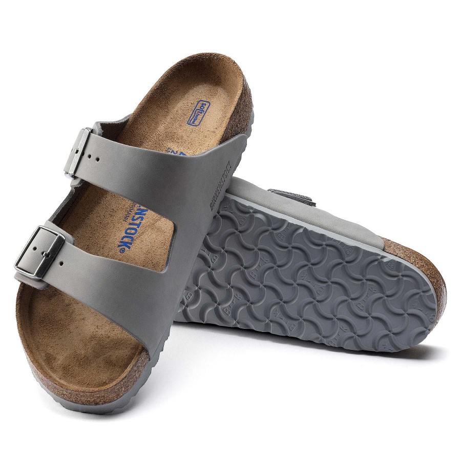 Schuhwerk Birkenstock Sandalen | Arizona Nubukleder-Sandalen Fur Damen Taubengrau