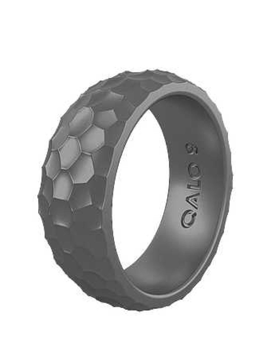 Herren Qalo Ringe | Geschmiedeter Silikonring Fur Manner Metallisch/Grauer Stahl