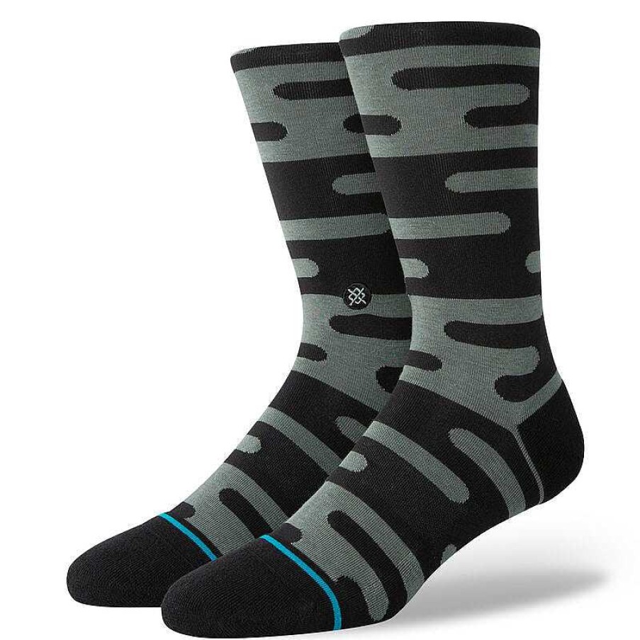 Herren Stance Socken | Linden Crew Socken Schwarz