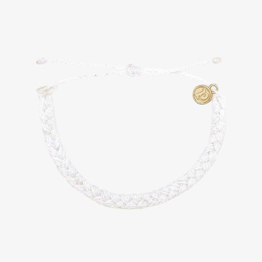 Damen Pura Vida Schmuck | Geflochtenes Armband Weis