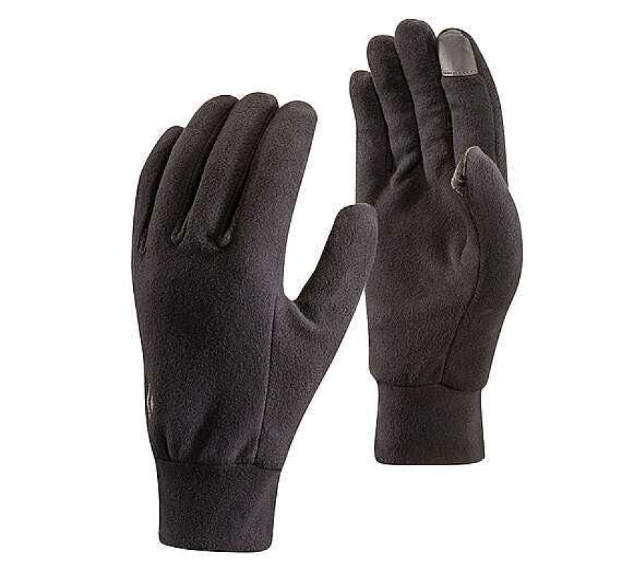 Herren Black Diamond Equipment Handschuhe | Leichte Fleece-Handschuhe Schwarz