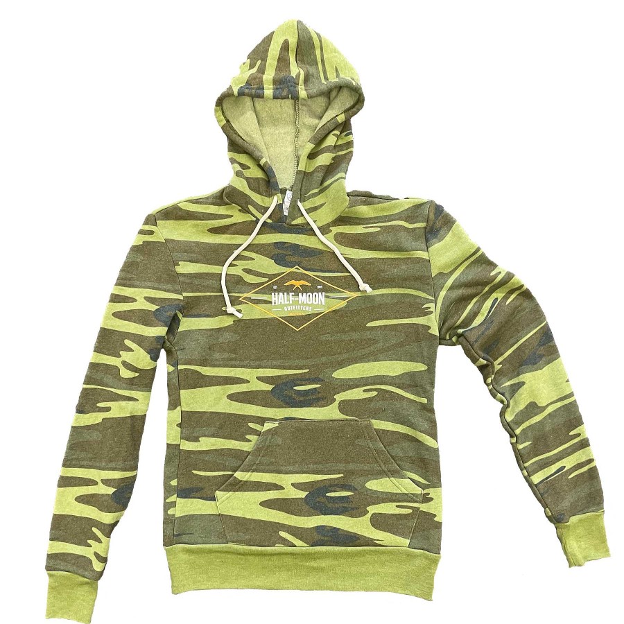 Half-Moon-Kollektion Half-Moon Outfitters Halbmondbekleidung | Diamond Bird Oko-Fleece-Pullover-Hoodie Standard-Passform Camo