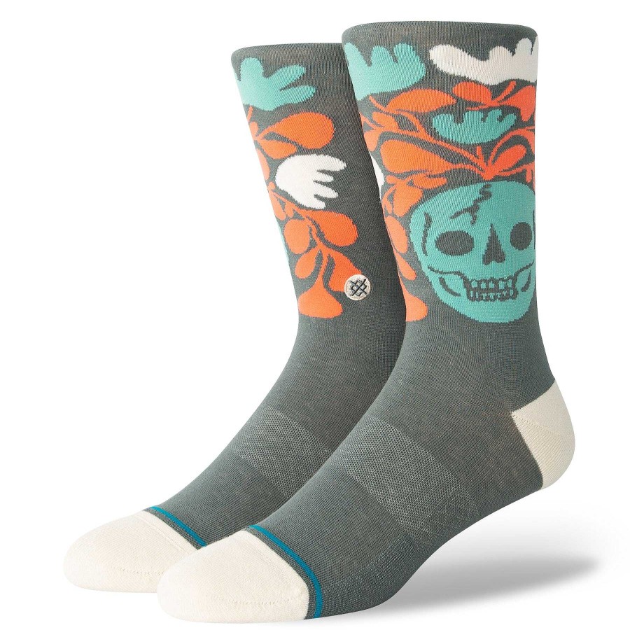 Herren Stance Socken | Skelly Nelly Crew Socken Blaugrun