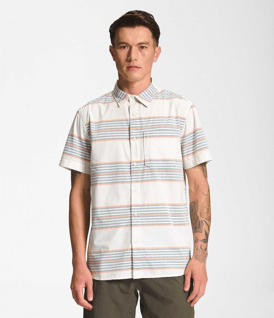 Herren The North Face Hemden | Baytrail Yarn-Dye-Shirt Fur Herren Gardenia White Explore Stripe