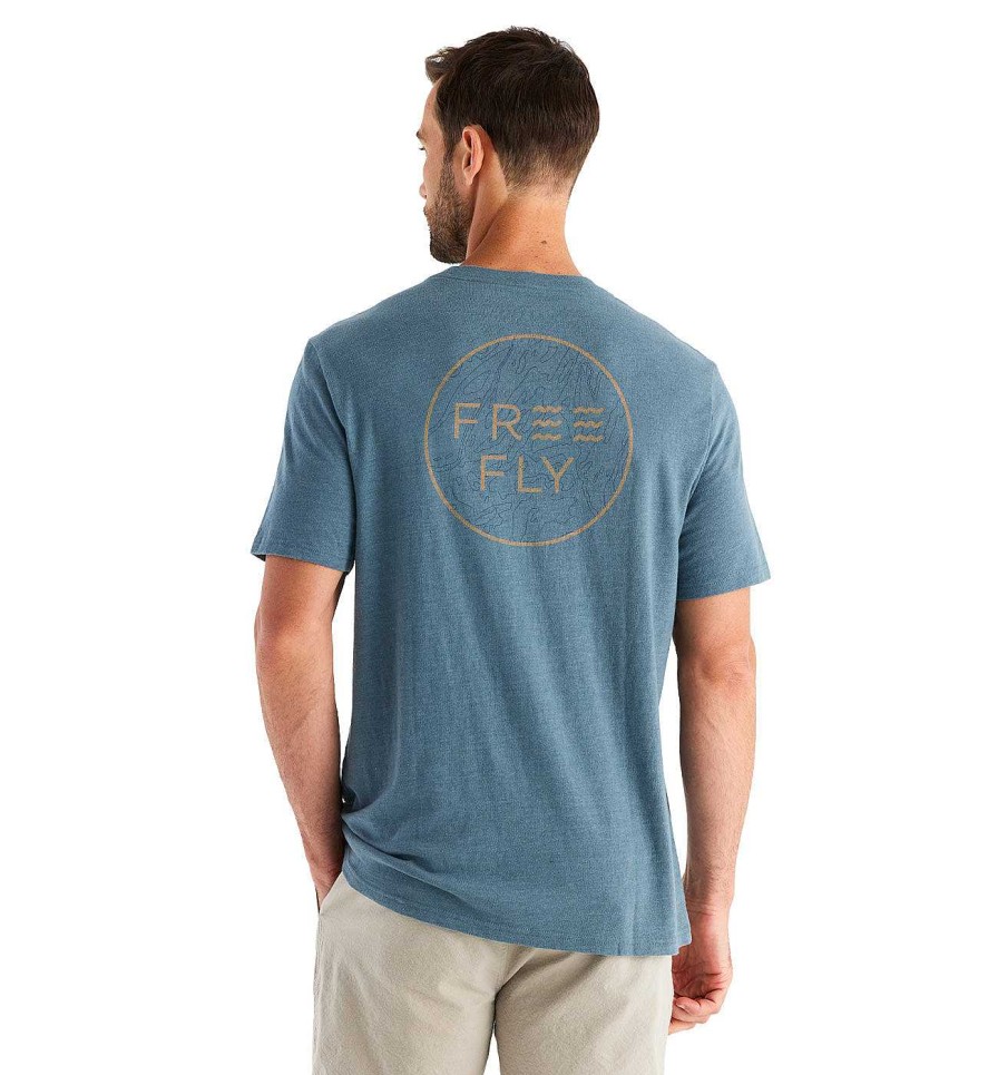 Herren Free Fly Apparel T-Shirts | Elevation T-Shirt Fur Manner Heideschieferblau