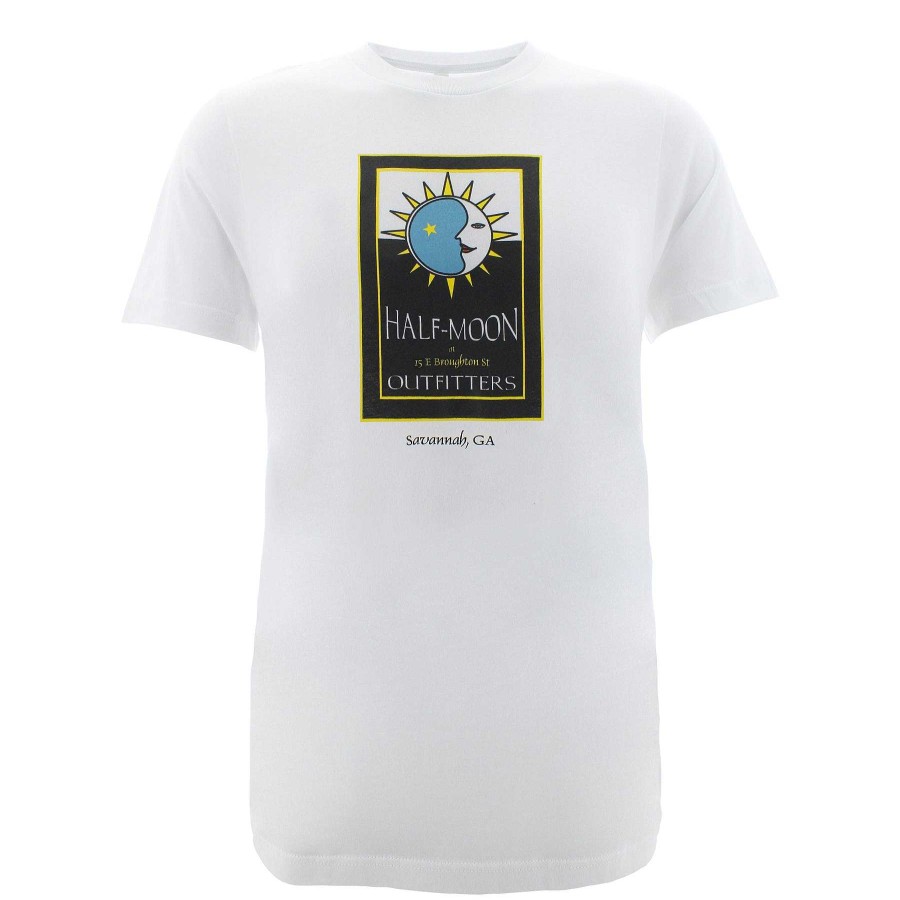 Half-Moon-Kollektion Half-Moon Outfitters Halbmondbekleidung | Turn90 Savannah Original Logo Kurzarm-T-Shirt Weis