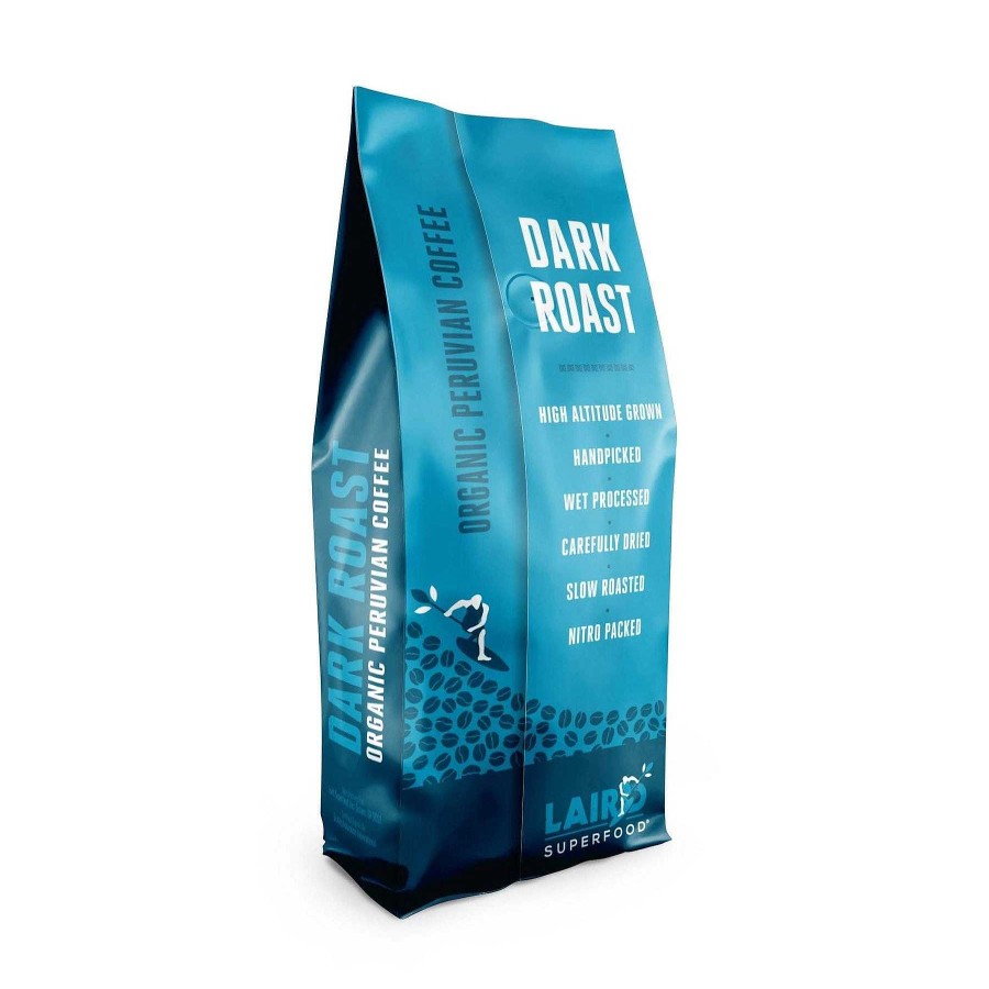 Gang Laird Superfood Essen | Peruanischer Dunkler Rostkaffee Aus Ganzen Bohnen 12 Oz.