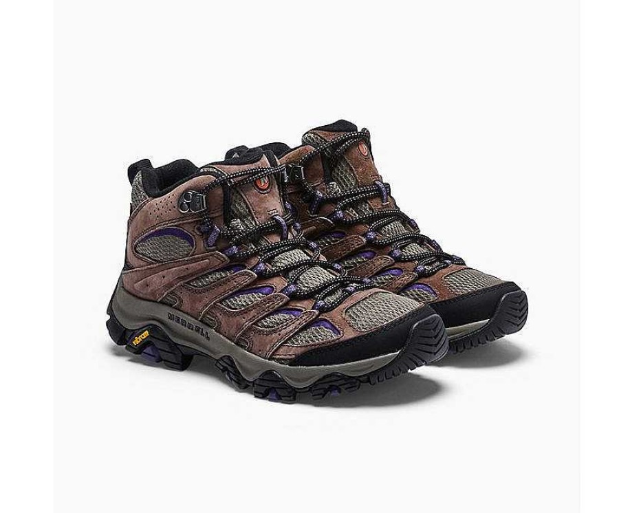 Schuhwerk Merrell Stiefel | Moab 3 Mittelstiefel Fur Damen Adlerfarn/Lila