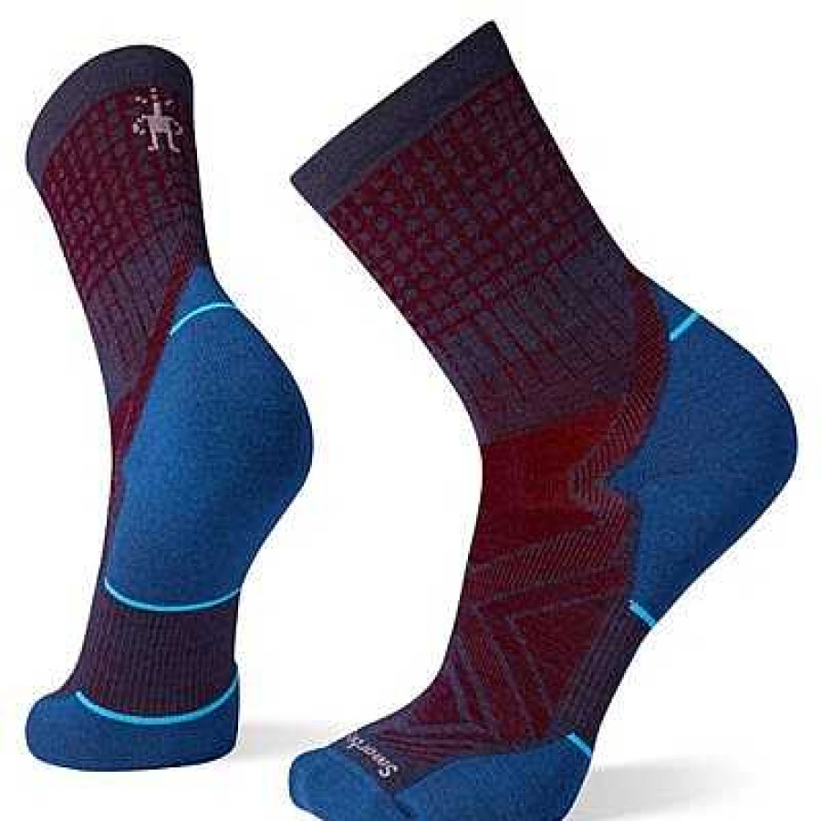 Herren Smartwool Socken | Run Targeted Cushion Pattern Mid Crew Socken Fur Herren