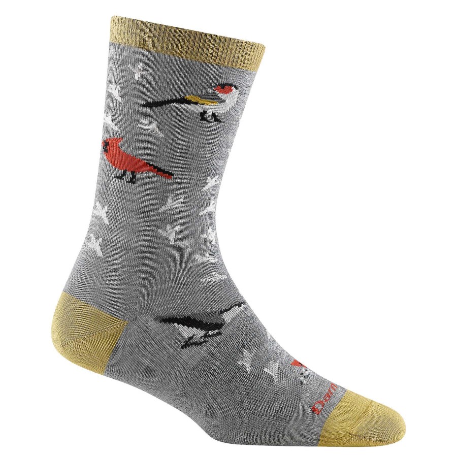 Damen Darn Tough Socken | Twitterpated Crew Leichte Lifestyle-Socke Fur Damen Grau