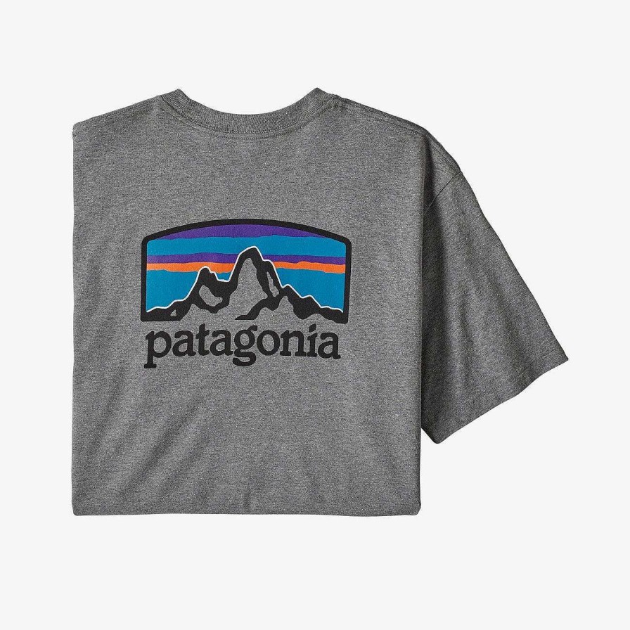 Herren Patagonia T-Shirts | Fitz Roy Horizons Responsibili-T-Shirt Fur Manner Kiesheide